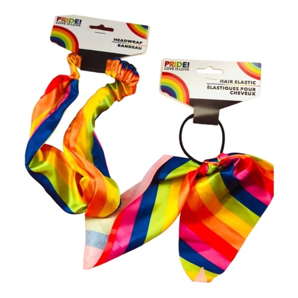 2pack‎ PRIDE rainbow headband head wrap hair scarf elastic hair accessories FREE